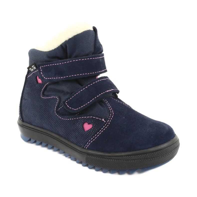 Stivali con membrana Ren But 3346 velcro blu navy rosa 1