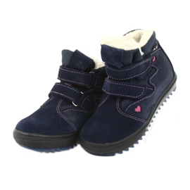 Stivali con membrana Ren But 3346 velcro blu navy rosa 3