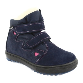 Ren But Stivali con membrana in velcro 1541 blu navy rosa 1