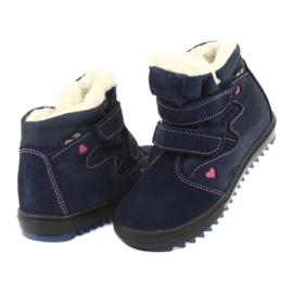Ren But Stivali con membrana in velcro 1541 blu navy rosa 4