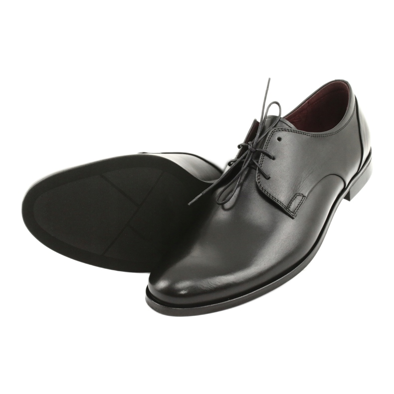 Scarpe da uomo pilpol pantofole in pelle 1609 nere nero 4