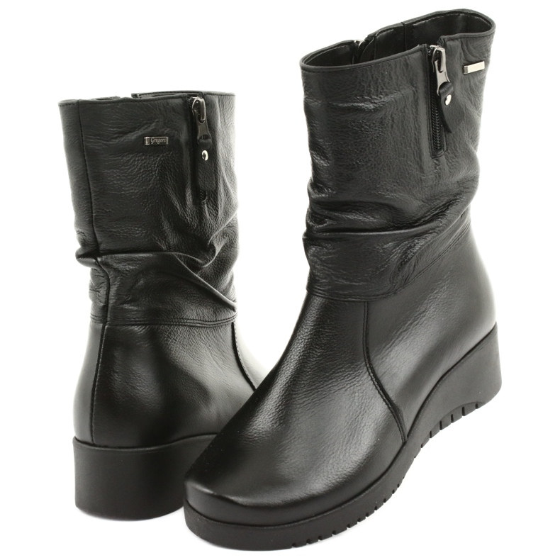 Gregors Stivali neri con zeppa in pelliccia 792 nero 3