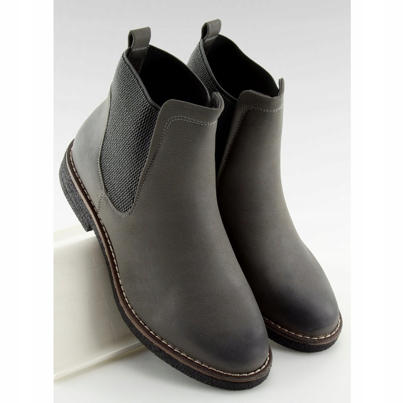 Stivaletti Chelsea grigi da donna 6768-PA Grigio 2