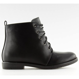Stivaletti stringati neri 3085 Black nero 2
