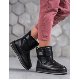 SHELOVET Stivali da neve con glitter nero 2