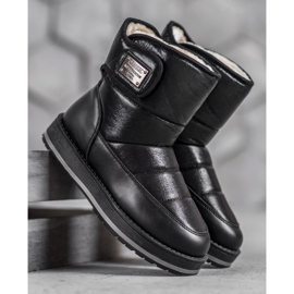 SHELOVET Stivali da neve con glitter nero 1