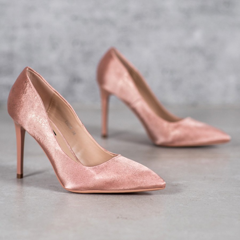 SHELOVET Spille di raso rosa 1