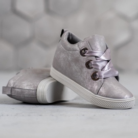 New Tlck Scarpe legate con un nastro grigio 1
