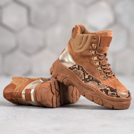 Stivali VICES stringati marrone 2