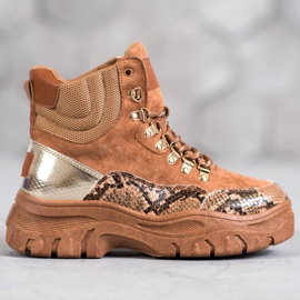 Stivali VICES stringati marrone 1