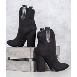 Stivali texani in pelle scamosciata VICES nero 1