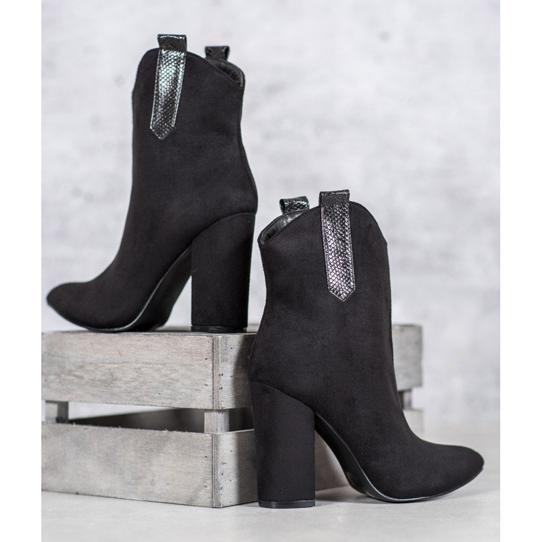 Stivali texani in pelle scamosciata VICES nero 1
