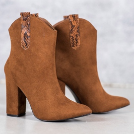 Stivali texani in pelle scamosciata VICES marrone 1