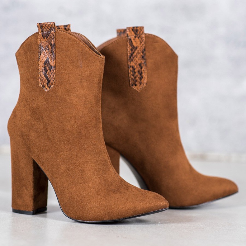 Stivali texani in pelle scamosciata VICES marrone 1
