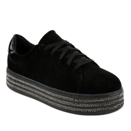 Sneakers nere decorate con donne G280 nero 1