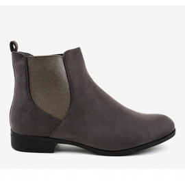 Stivali bassi in camoscio grigio con elastico 100-917BO 2