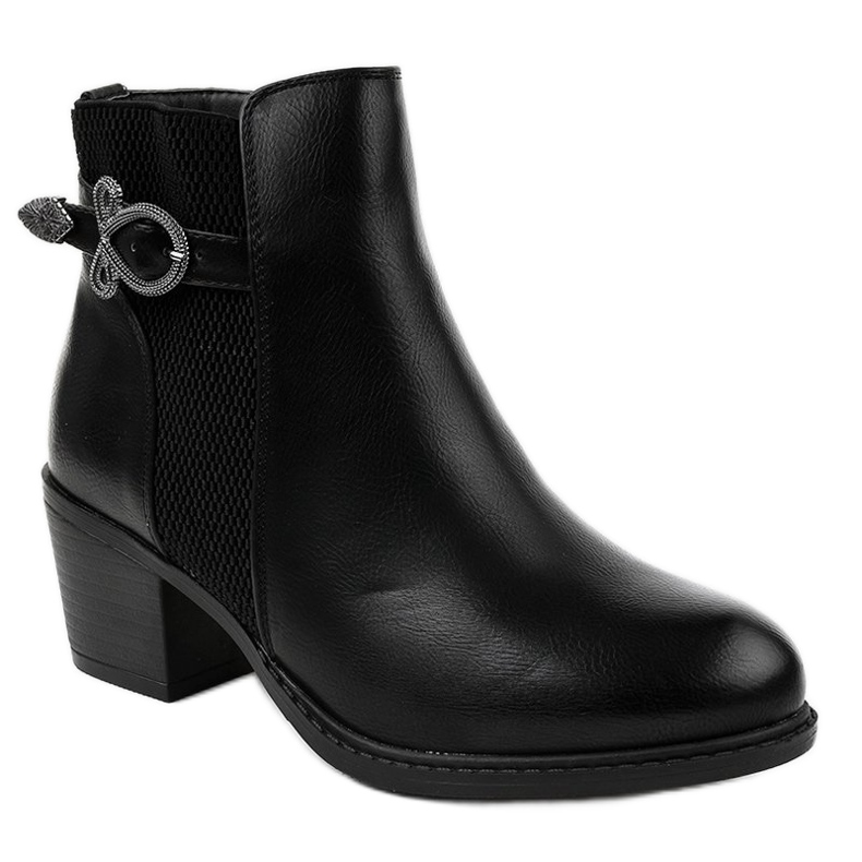 Stivaletti neri con fiocco 3765 nero 1