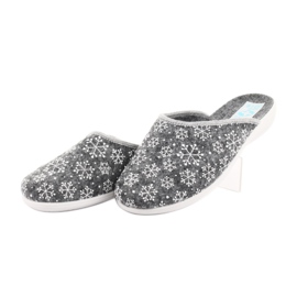 Pantofole Adanex feltro fiocco di neve 24215 bianco grigio 3