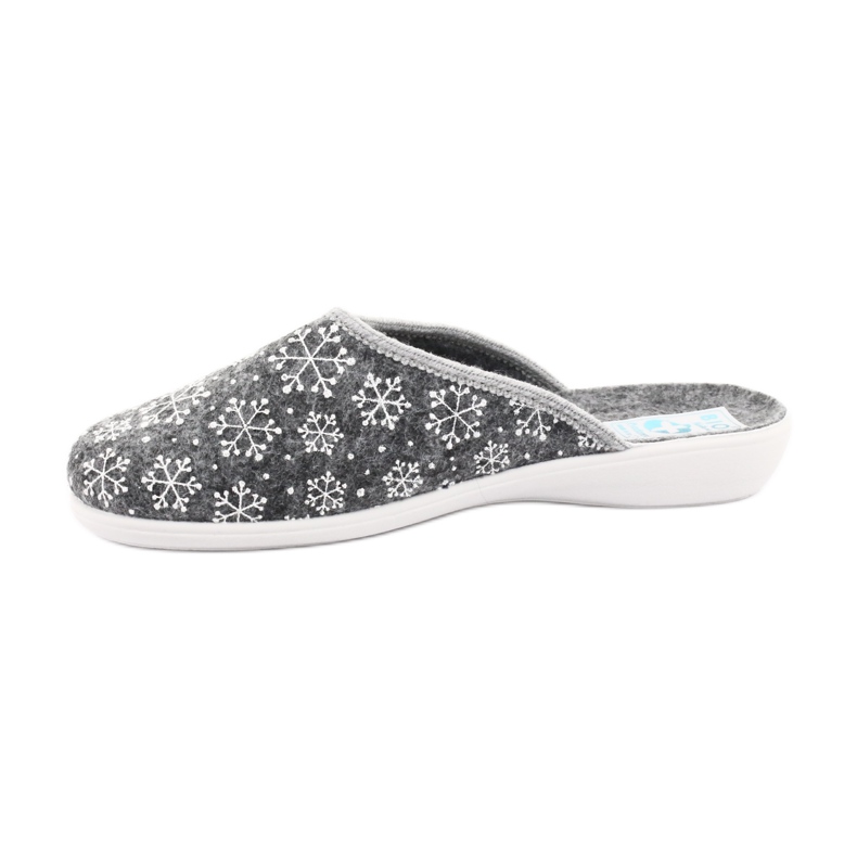 Pantofole Adanex feltro fiocco di neve 24215 bianco grigio 2