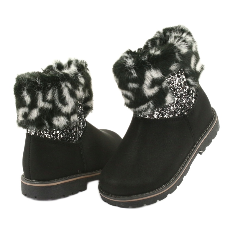 American Club Stivali neri da ragazza GC45 americani nero grigio 3