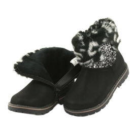 American Club Stivali neri da ragazza GC45 americani nero grigio 4