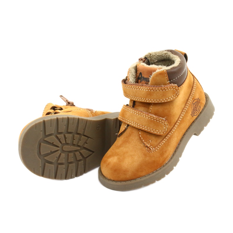 Stivali in legno con velcro American Club GC43 cammello marrone 3