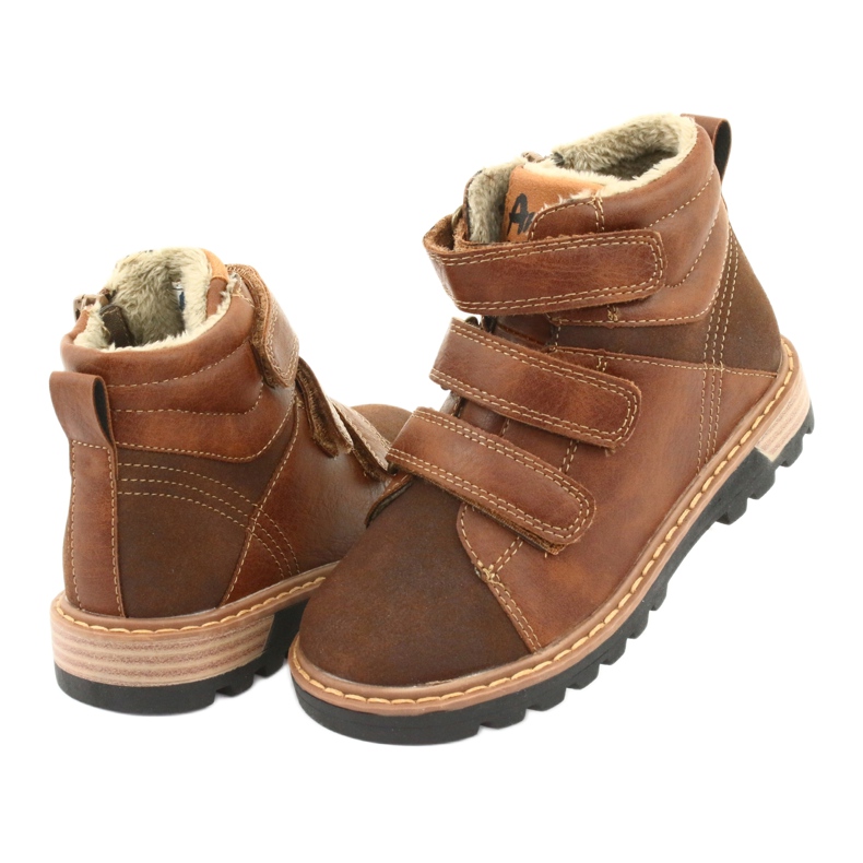 Stivali Timberki con velcro American Club GC40 marrone 4