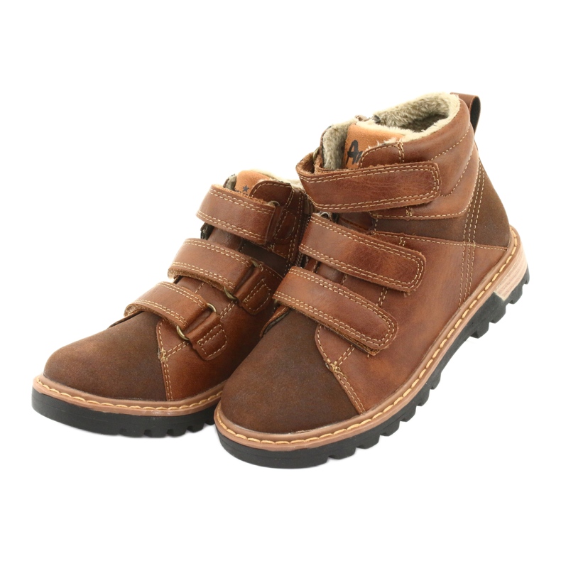 Stivali Timberki con velcro American Club GC40 marrone 3