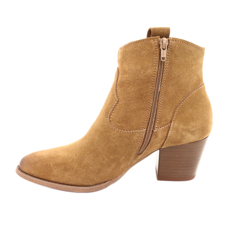 Stivali texani Anabelle 1466 in camoscio cammello chiaro marrone multicolore giallo 2