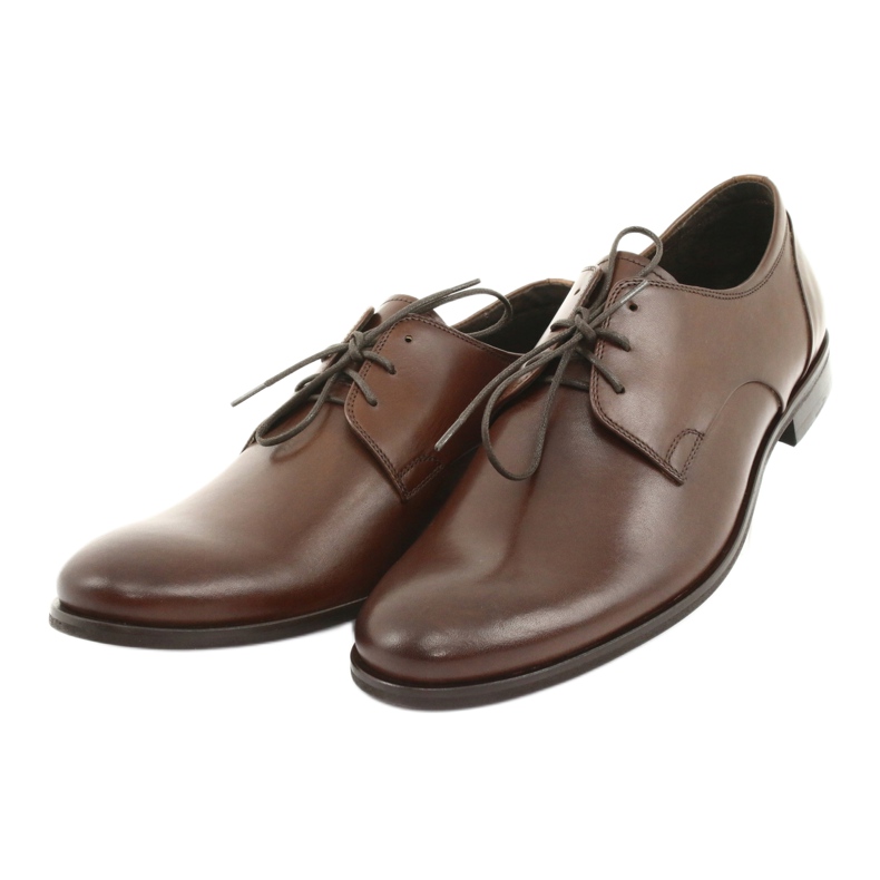 Scarpe formali in pelle maschile pilpol 1609 marrone 3