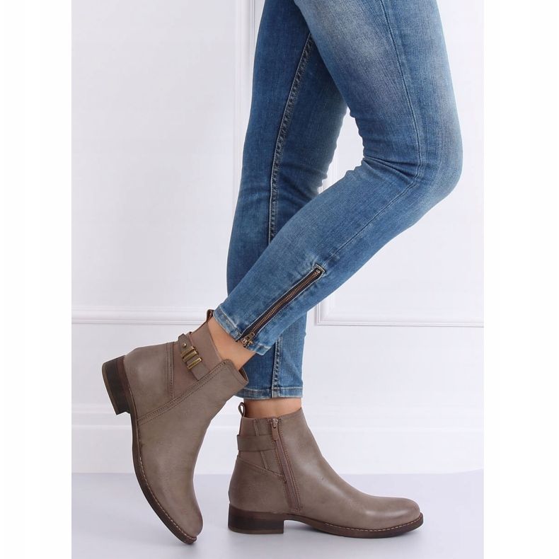 Stivali Jodhpur beige da donna 1304 Khaki cachi 1