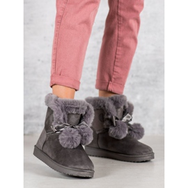 Mukluki grigio alla moda 1