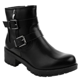 Stivali neri con fibbie 9996-5 nero 1
