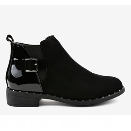 Stivaletti bassi neri da donna con fibbia HD-68 nero 2