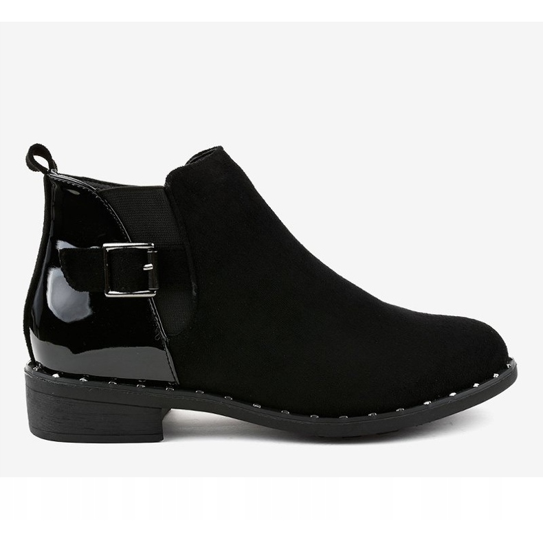Stivaletti bassi neri da donna con fibbia HD-68 nero 2