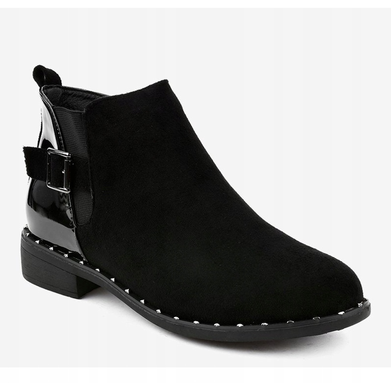 Stivaletti bassi neri da donna con fibbia HD-68 nero 1