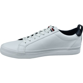 Scarpe Tommy Hilfiger Sneaker in pelle con dettaglio bandiera M FM0FM02576-YBR bianco 1