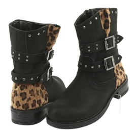 Stivali da pantera con jet Black American Club marrone nero 4