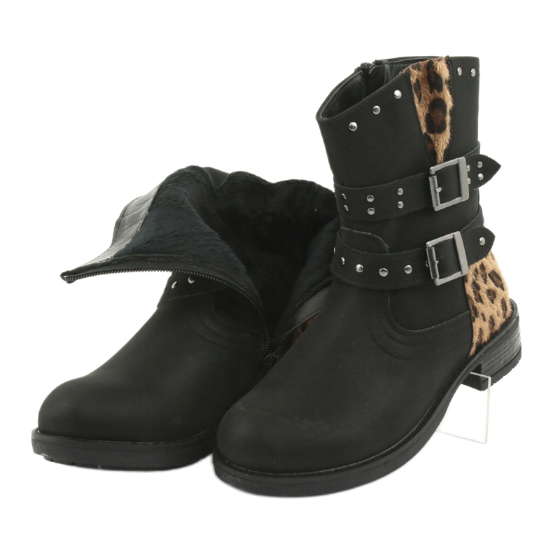 Stivali da pantera con jet Black American Club marrone nero 5