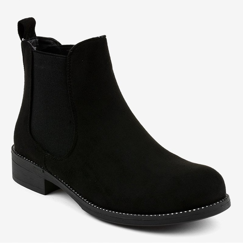 Stivaletti bassi da donna neri con elastico 7390-PA nero 1