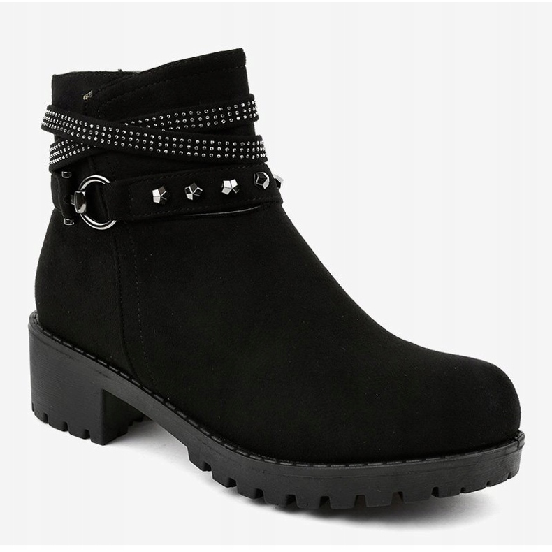Tacco alto in camoscio nero L3058-29 1