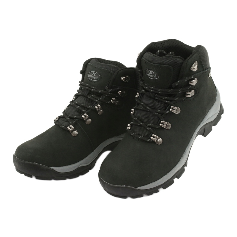 Scarpe da trekking nere Atletico 57089 allacciate nero 3