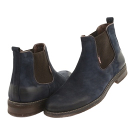 Stivaletti Chelsea stivali slip-on Badura 4754 marrone blu navy 4