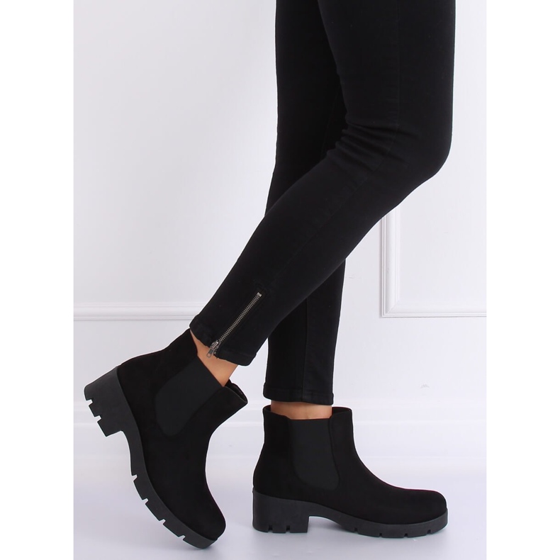 Stivaletti Chelsea neri con suola spessa 9996-6 Black nero 2