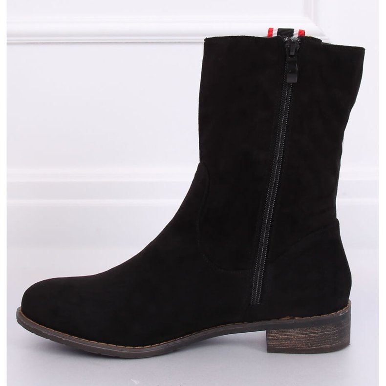 Stivali neri piatti da donna neri 99-110 Black nero 1