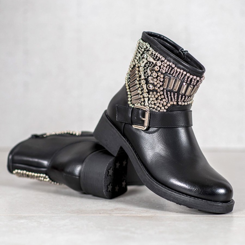 Bestelle Stivali Con Cristalli nero 1