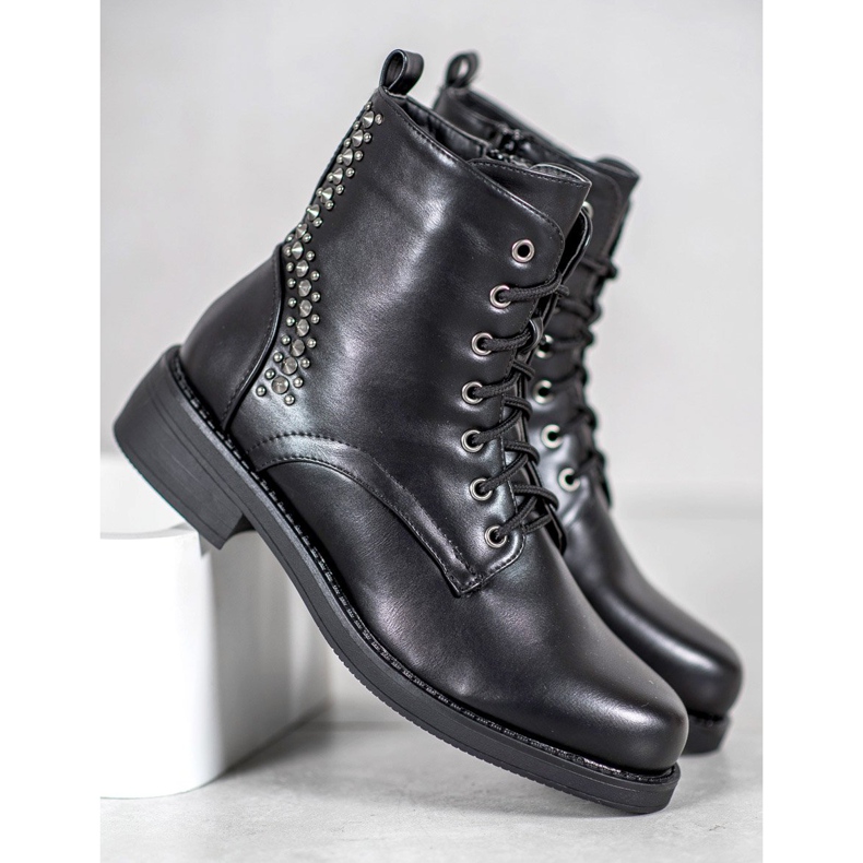 SHELOVET Stivali Con Strass nero 2