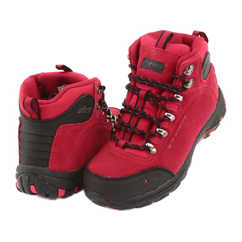 Scarponi da trekking con membrana MtTrek 034 rosso nero 3