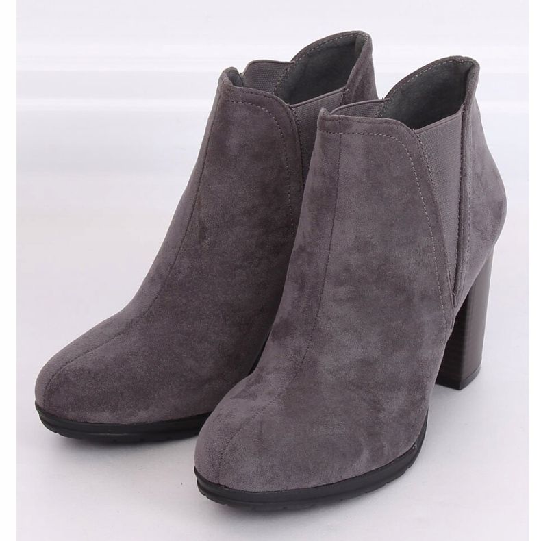 Grigio Stivali con tacco alto H9261 Gris 1