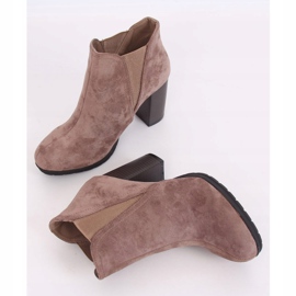 Stivali beige con tacco alto H9261 Kaki 1